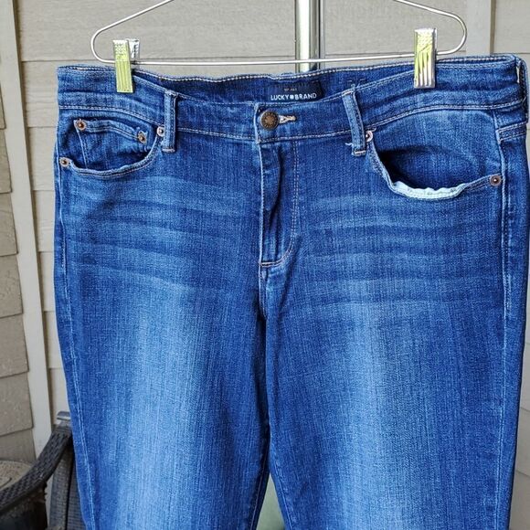 𝅺LUCKY Brand Straight Leg Jeans 12/31 Mid Rise - Picture 3 of 6